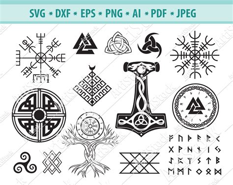 Viking symbol Svg Nordic Viking Svg Yggdrasil Svg Vegvisir | Etsy