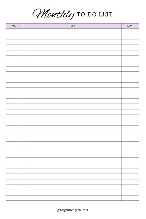 Monthly To Do List Template | FREE Printables and Handy Tips