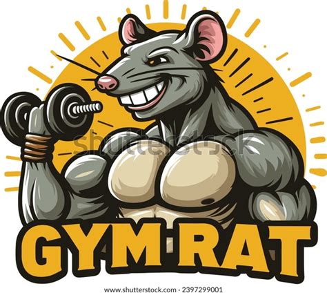 Gym Rat Meme Muscle Bodybuilder Mascot Stock Vector (Royalty Free ...