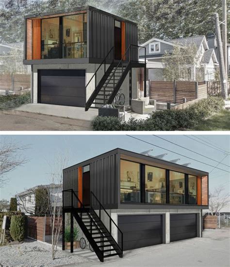 HonoMobo Create Shipping Container Homes Above Garages | Container house plans, Shipping ...