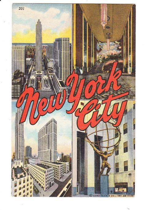 New York City Vintage Postcard (unused) | Postcard, Nyc history ...