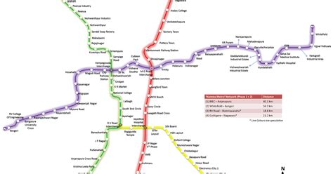 THE ROVER PRESS BOOK: Bangalore Namma Metro Route map ( Phase1 and Phase 2)