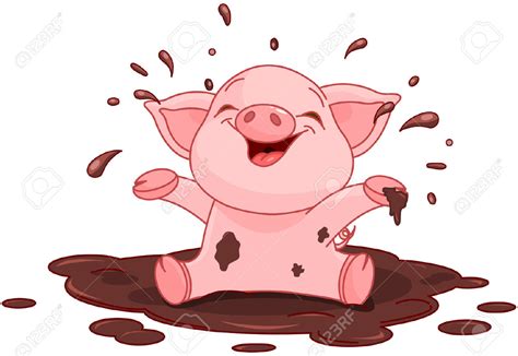 Pig In Mud Cartoon | Free download on ClipArtMag