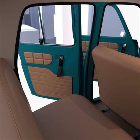 Dacia 1100 with Interior Blue - 3D Model by dragosburian