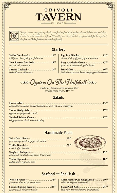 Trivoli Tavern menus in Chicago, Illinois, United States