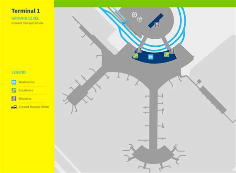 Terminal 1 Toronto Pearson International Airport YYZ Map