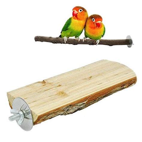 bird perches Parrot Cage Perch, Wooden Platform