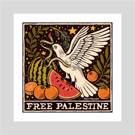 Free Palestine, an art print by FRUITBLUSH - INPRNT