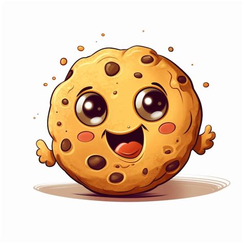 Premium Photo | Cartoon cookie with a happy face and eyes generative ai