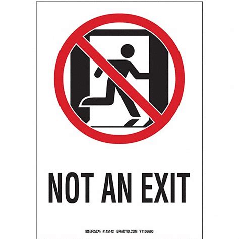 Polyester, Adhesive Sign Mounting, Exit Sign - 5KNE7|115142 - Grainger