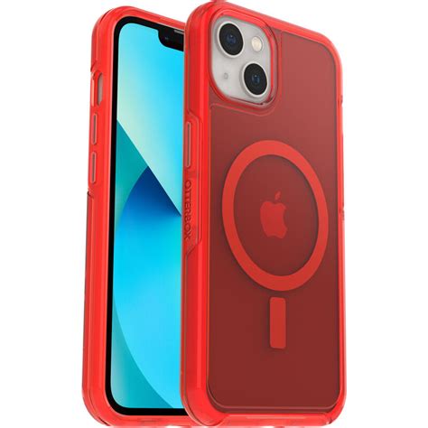 Red iPhone 13 Case for MagSafe | OtterBox Symmetry+ Clear