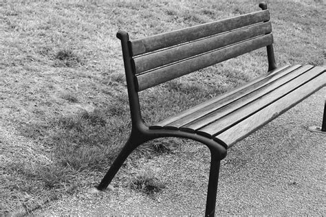 Free picture: bench, monochrome, park, pavement, seat, wood, garden, grass, landscape