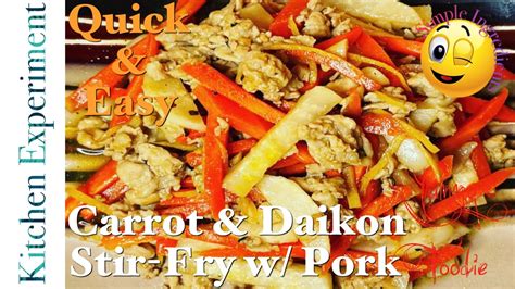 CARROT AND DAIKON STIR-FRY WITH PORK | JLAO HAWAII - YouTube