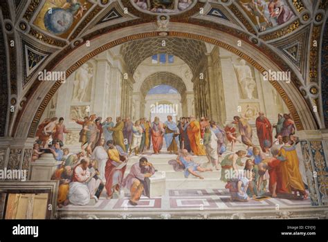 Raphael's School of Athens painting, Vatican Museums, Vatican City ...