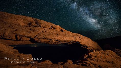 Mesa Arch and Milky Way at night, Canyonlands National Park, Utah