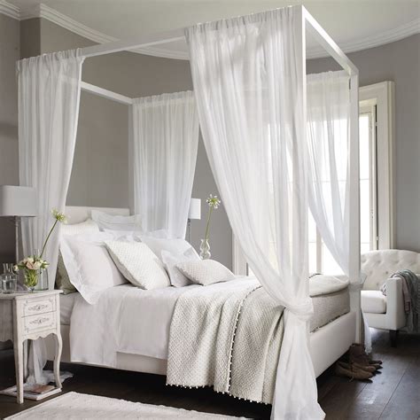 Luxury Cashmere & Cotton Bed Throws | The White Company | Canopy bedroom, Poster bed canopy ...