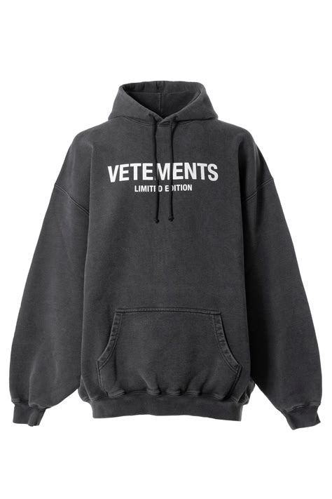 Vetements Logo Limited Edition Hoodie in Black for Men | Lyst