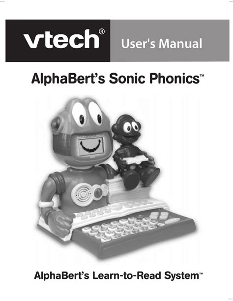 VTECH ALPHABERT S SONIC PHONICS USER MANUAL Pdf Download | ManuaLib