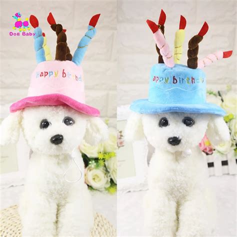 Dogbaby Happy Birthday Dog Hat Pet Puppy Cat Caps Halloween Cosplay Pet Hat Warm Fleece Winter ...