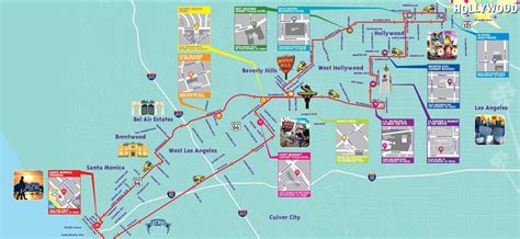 City sightseeing Los Angeles map - City sightseeing map Los Angeles ...