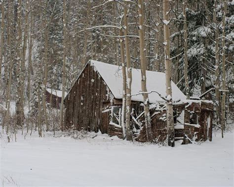 Snowy Cabin, Colorado Rustic Wall Art Print | Snowy cabin, Colorado ...