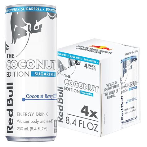 Buy Red Bull Energy Drink, Sugar Free Coconut Berry, 8.4 fl oz (Pack of 4) Online at desertcart ...