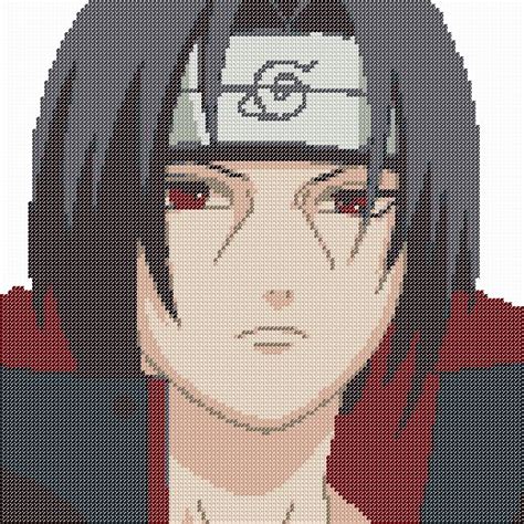 Itachi Naruto Cross Stitch - Punto de cruz | Dragón en punto de cruz, Punto de cruz gratis ...