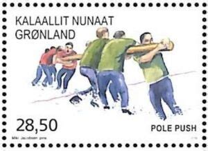 Stamp: Dene Traditional Games at 2016 Arctic Games, Nuuk (Greenland ...