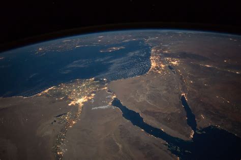 NASA Space Photos of Israel from the International Space Station