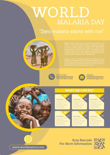 World Malaria Day Poster With Details - Visual Paradigm Blog