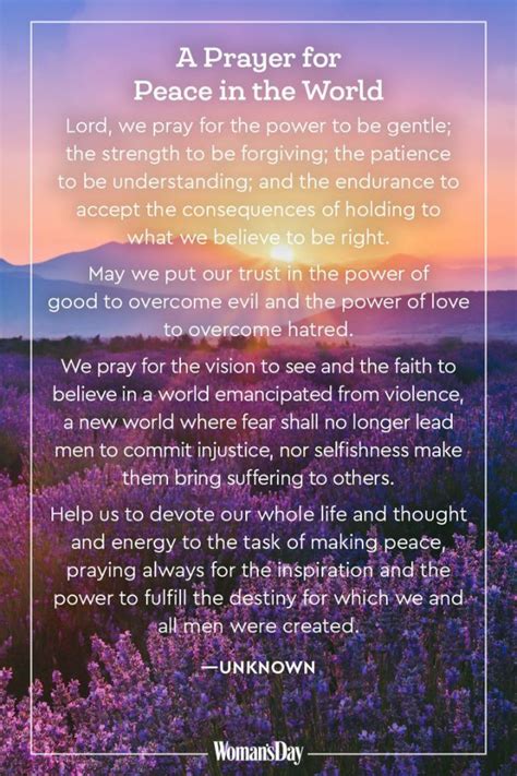 20 Prayers for Peace That Will Heal Your Mind, Body, and Soul | Prayer for peace, Pray for peace ...