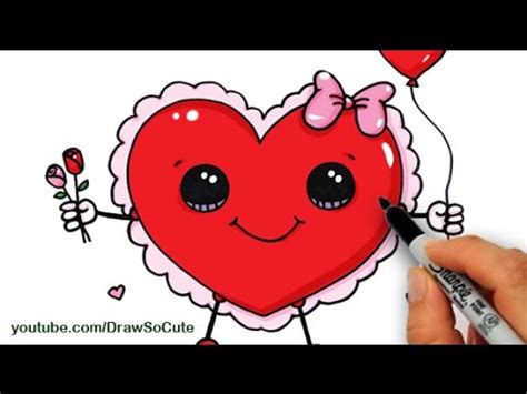 Tutorial chi tiết draw cute heart Vẽ trái tim dễ thương và ngộ nghĩnh