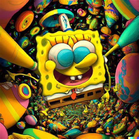 “Spongebob having a psychedelic trip and thinking he's 1000 people at ...