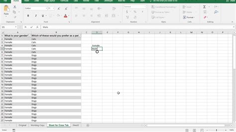 Making a Cross Tab in Excel - YouTube