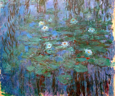 Paris Musee D'Orsay Claude Monet 1916-19 Nympheas Blue Water Lilies