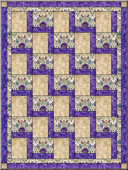 Stepping Up - Free 3 Yard Quilt Pattern | Quilts, 3 yard quilt patterns, 3 yard quilt