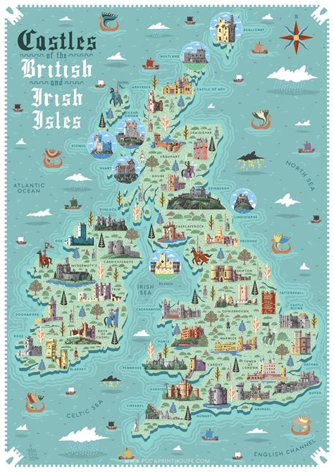 Castles of the British Isles - Vivid Maps