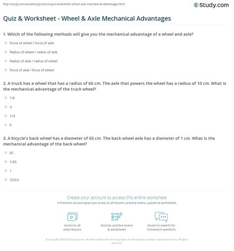 8 Unique Mechanical Advantage And Efficiency Worksheet Answer Key