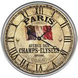 Customizable Grand Bazar Paris Vintage Style Wood Sign Wall Clock - Personalized Retro Wall Decor
