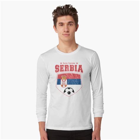 "Serbia Football National Flag T Shirt World Soccer Jersey Cup" T-shirt by screenworks | Redbubble