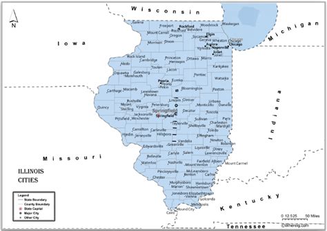 Map of Illinois Cities, List of Cities in Illinois by Population ...