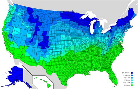 Snowiest places in the United States mapped - Vivid Maps