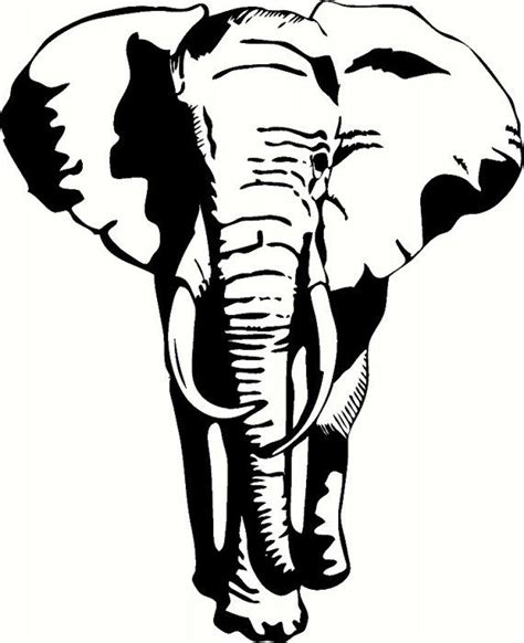 Elephant Vinyl Decal | Animal stencil, Elephant artwork, Elephant stencil