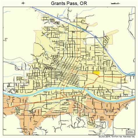 Grants Pass Oregon Street Map 4130550