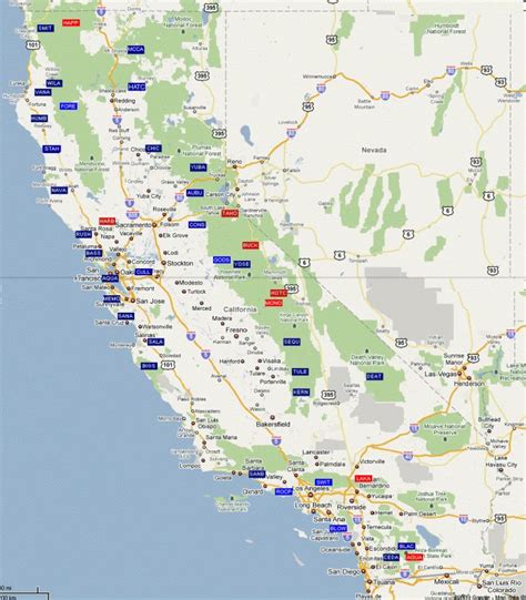 Northern California Camping Map - Klipy - Map Of Northern California ...