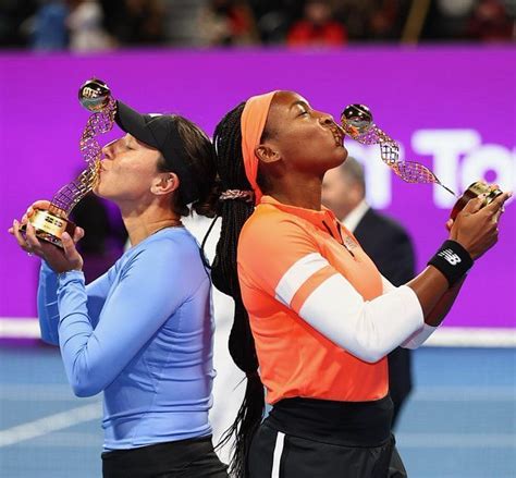 Coco Gauff & Jessica Pegula's coaches recreate duo's Qatar Open doubles ...