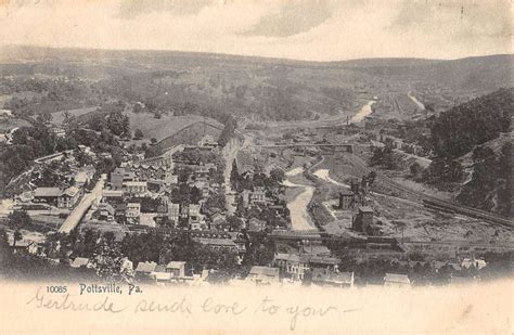 Pottsville Pennsylvania Birdseye View Of City Antique Postcard K53368 ...