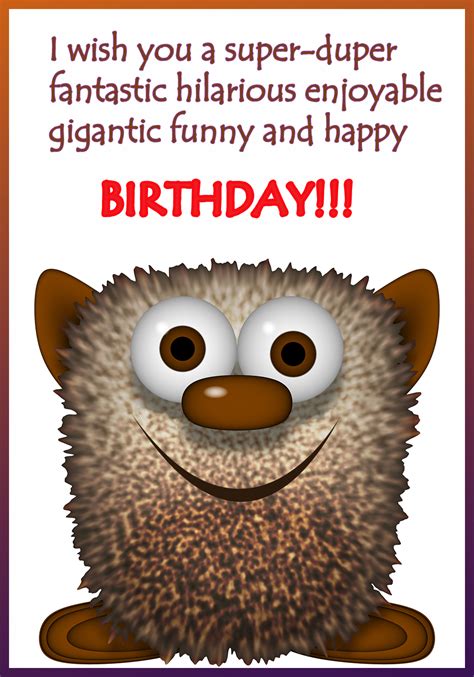 Funny Happy Birthday Printable Cards