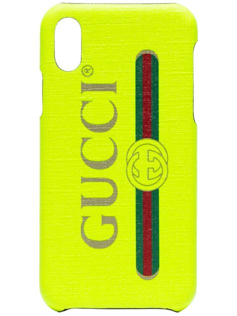 Gucci Fluorescent Yellow iPhone X Case - Farfetch