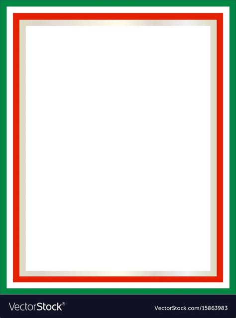 Italian flag border with blank space for text. Download a Free Preview ...